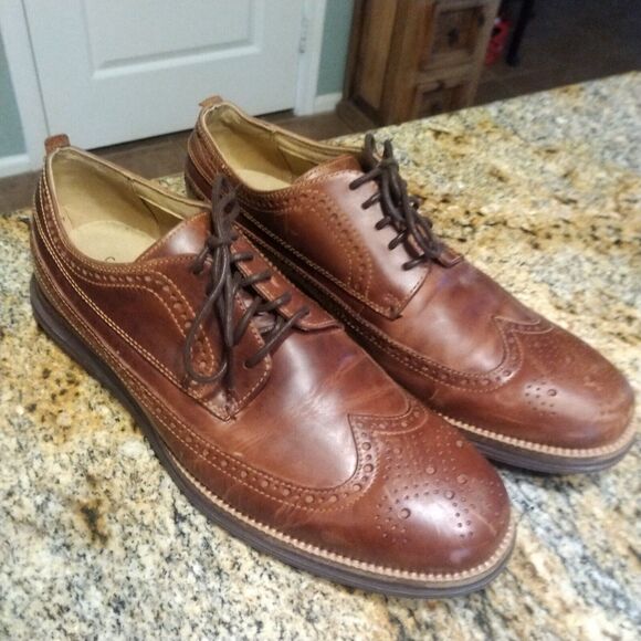 Cole Haan Men's Grand OS Cambridge Wingtip Leather Oxford Shoes 9.5 M C27845 - Picture 4 of 12